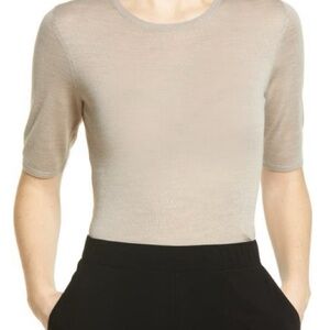 Nordstrom everyday crewneck sweater in tan cobblestone heather